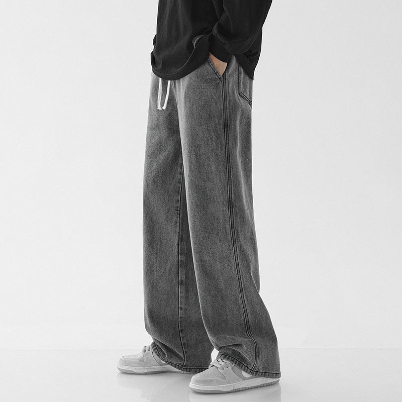 Herren weite Denim-Hose im modernen Vintage-Stil R&B