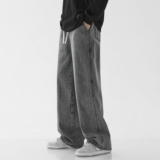 Herren weite Denim-Hose im modernen Vintage-Stil R&B