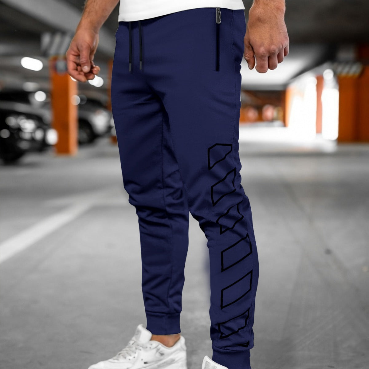Herren Sportliche Jogginghose mit modernem Design und Seitentaschen R&B