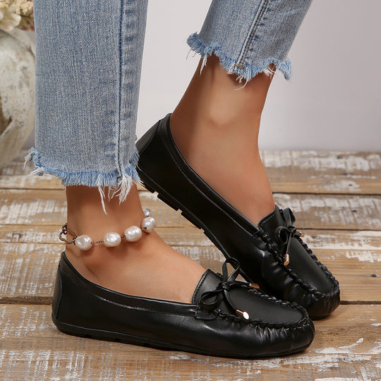 Damen Mokassins mit elegantem Schleifen-Detail und komfortabler Sohle R&B