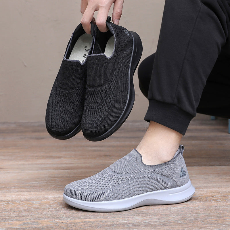 Damen Slip-On Sneakers mit atmungsaktivem Strick-Obermaterial R&B