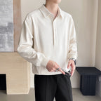 Herren Poloshirt mit modernem Kragen und Knopfleiste