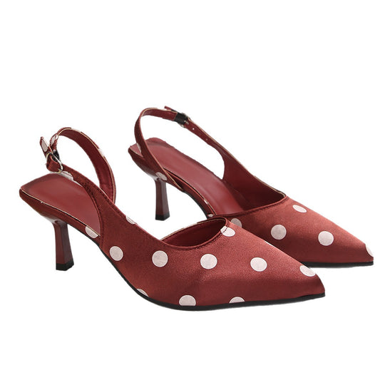 Damen Slingback Pumps mit Punkten R&B