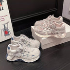 Damen Sportliche Sneakers mit atmungsaktiver Mesh-Oberfläche und verstärktem Fersenbereich R&B