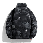 Damen futuristische Steppjacke mit astronautischen Mustern R&B