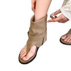 Damen Offene Stiefel mit verstellbarem Riemen und ergonomischer Sohle R&B