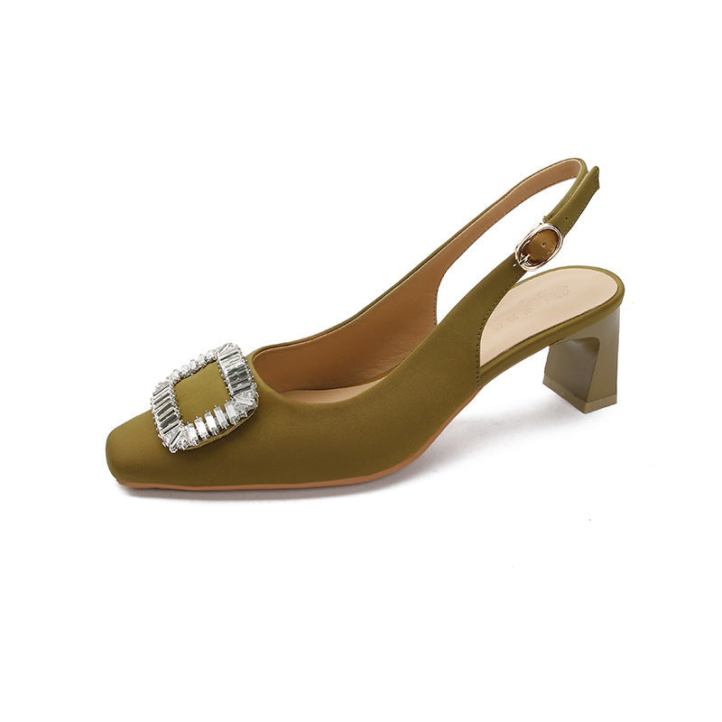 Damen Slingback-Pumps mit glitzerndem Schmuckdetail