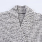 Damen lässige oversized Strickjacke mit doppelter Knopfleiste und bequemem Schnitt R&B