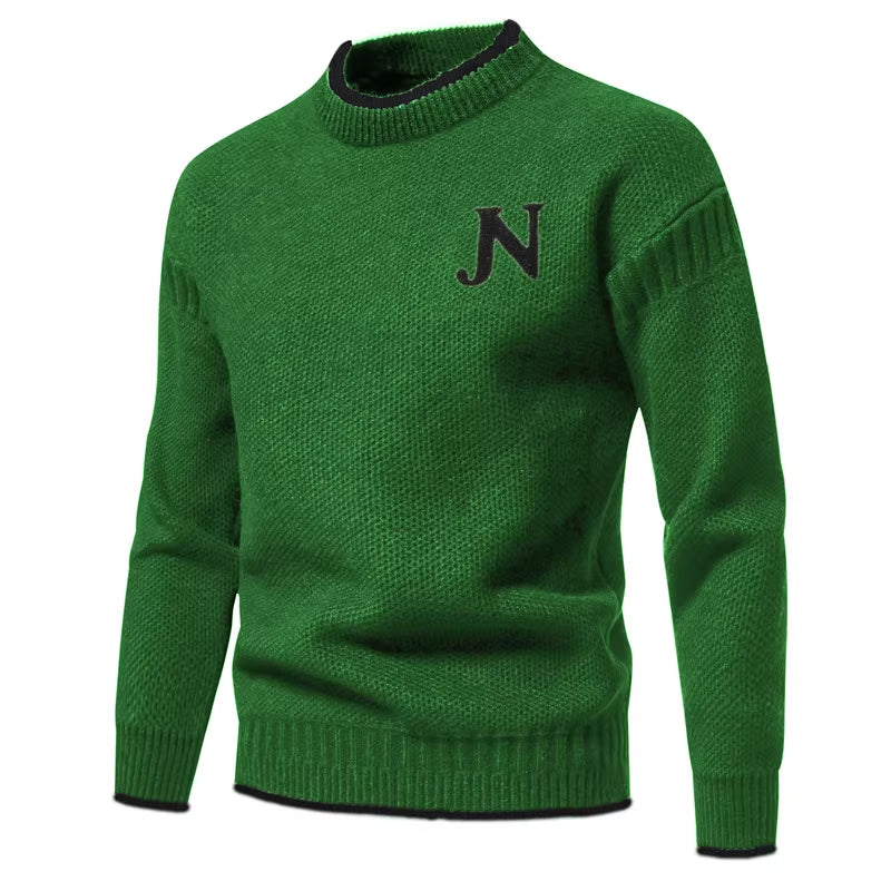 Herren Strukturierter Strickpullover mit Rundhalsausschnitt R&B