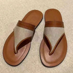 Damen bequeme Zehensteg-Sandalen mit ergonomischem Fußbett R&B