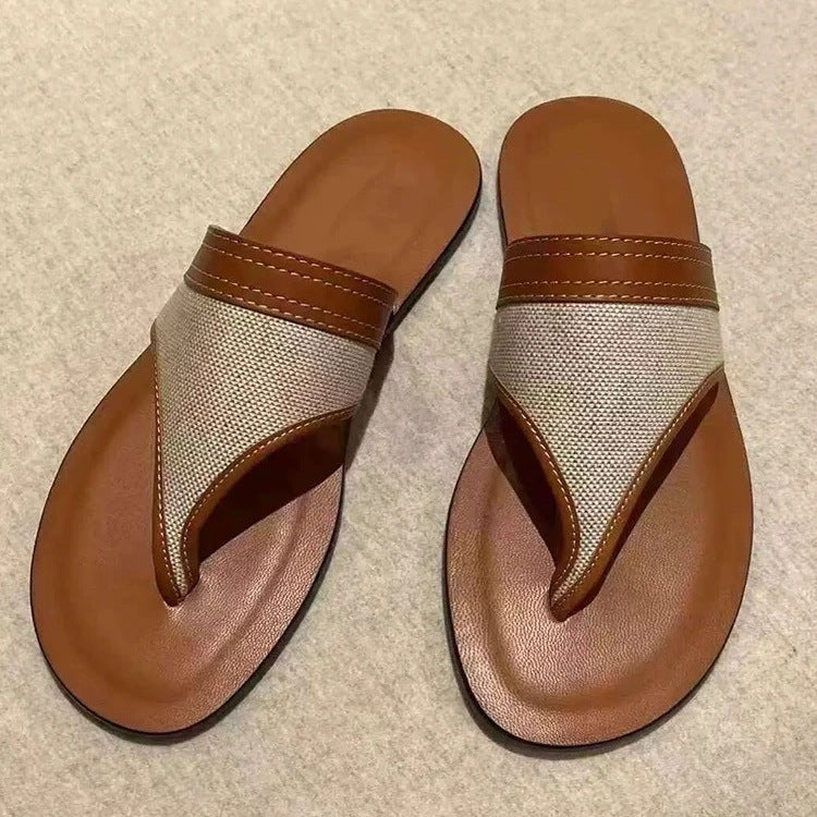 Damen bequeme Zehensteg-Sandalen mit ergonomischem Fußbett R&B