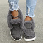 Damen Bequeme und stilvolle Fleece-Sneaker mit hoher Knöchel-Fütterung