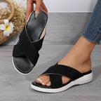 Damen Komfortable Crossover-Sandalen mit dämpfender Sohle R&B