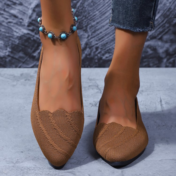 Damen Ballerinas mit eleganter Spitzenstruktur R&B