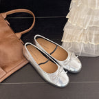 Damen Ballerina mit zierlicher Schleifenverzierung und bequemem Fußbett R&B