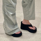 Damen Plateau-Sandalen mit modischem Glanz R&B