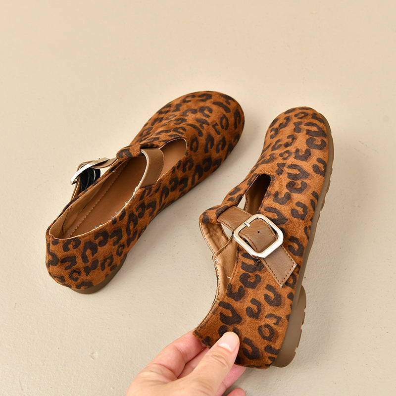 Damen Mokassins mit modischem Riemen und bequemer Sohle R&B