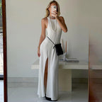 Damen Maxikleid mit seitlichem Schlitz R&B