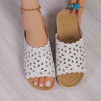 Damen Clogs mit floralem Lochdesign und rutschfester Sohle R&B