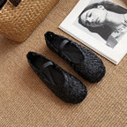 Damen Elegante Ballerinas mit modischer Riemchenbindung und weichem Stoff R&B