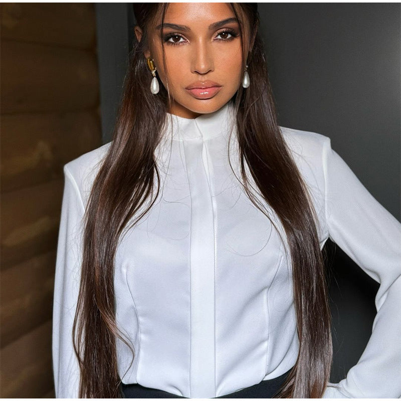 Damen elegante und fließende Bluse R&B
