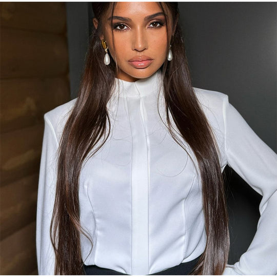 Damen elegante und fließende Bluse R&B