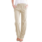 Damen Weite Hose mit elastischem Bund und praktischen Seitentaschen R&B
