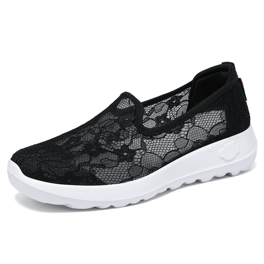 Damen Bequeme Spitzen Slip-On Schuhe R&B
