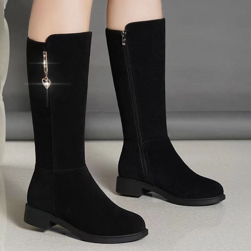Damen Hochwertige Stiefel mit seitlichem Reißverschluss und modischem Detail R&B