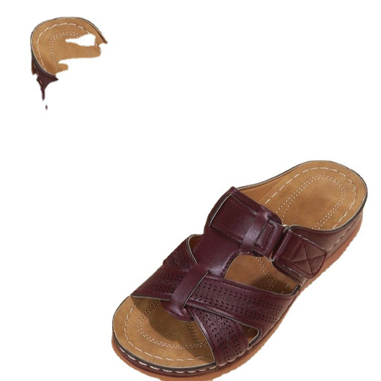 Damen komfortable Riemensandalen mit atmungsaktiven Einschnitten R&B