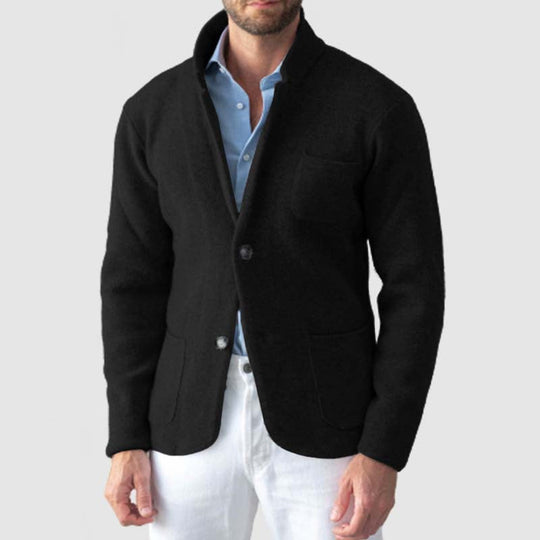 R&B | Blazer Slim Fit Wollmischung Reverskragen Zwei Knöpfe Taschendetails
