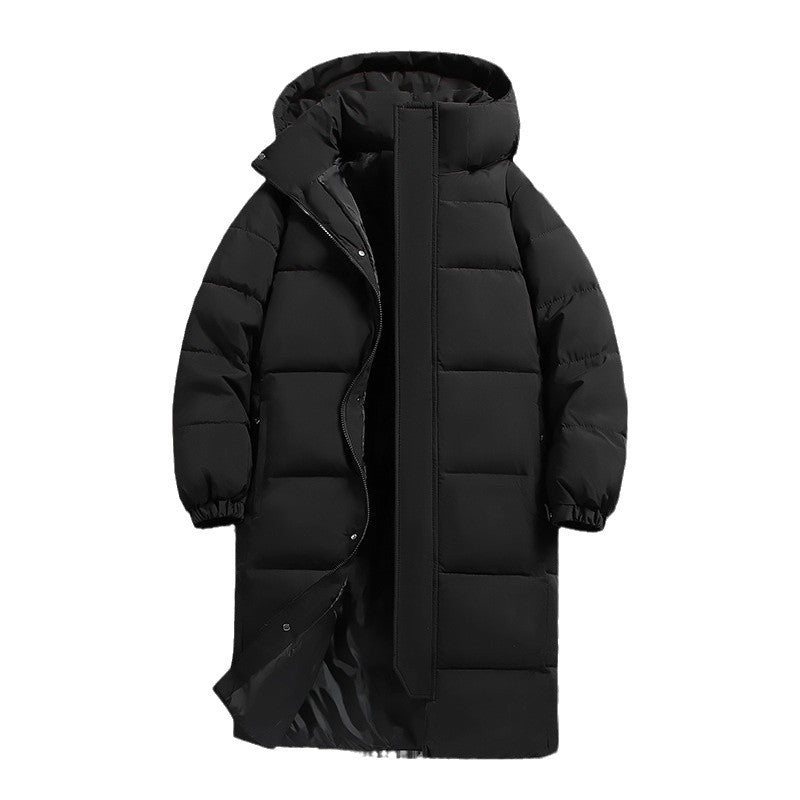Damen lange Daunenjacke mit hohem Kragen und winddichten Eigenschaften R&B