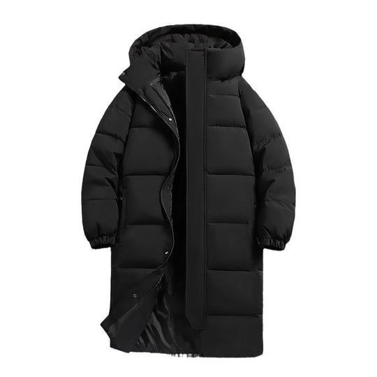 Damen lange Daunenjacke mit hohem Kragen und winddichten Eigenschaften R&B