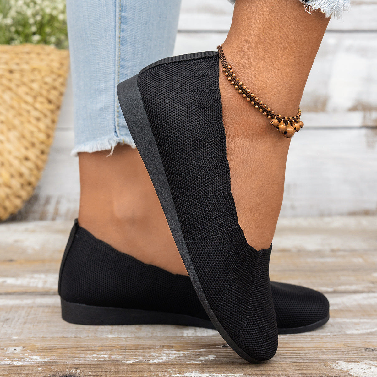 Damen Atmungsaktive Ballerinas mit flexiblem Fußbett R&B