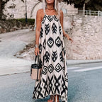 Damen Maxikleid mit aufregendem Ethno-Print und leicht fließendem Schnitt R&B