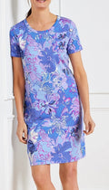 Damen Kurzarmkleid mit floralem Druck R&B