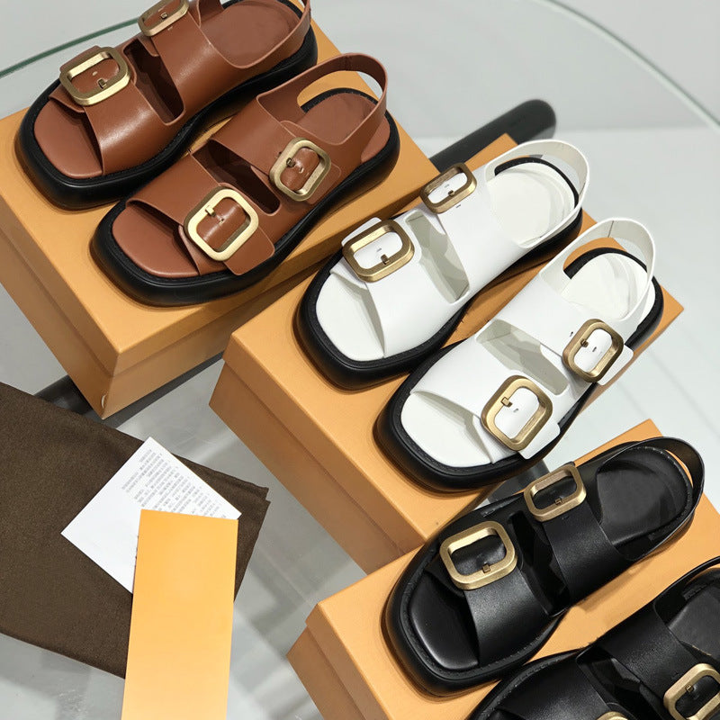 Damen Komfortable Sandalen mit modischem Schnallen-Design
