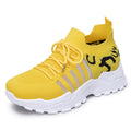 Damen elastische Sport-Sneaker mit atmungsaktiver Strickstruktur R&B