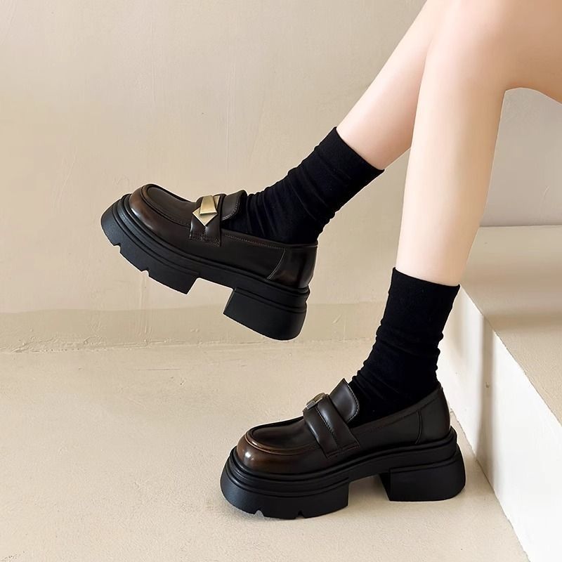Damen Modische Plateau-Loafers mit komfortabler Sohle und elegantem Design R&B