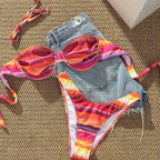 Damen Bikini mit trendigem Bustier-Design und Hoher Raffung R&B
