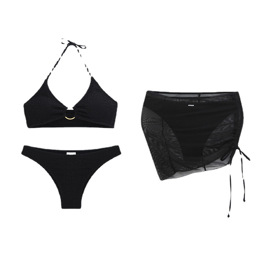 Damen Set mit gecrinkeltem Oberteil und Rock R&B