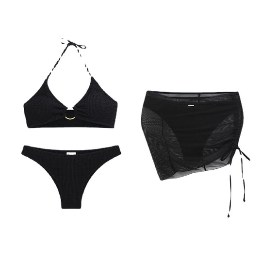 Damen Set mit gecrinkeltem Oberteil und Rock R&B