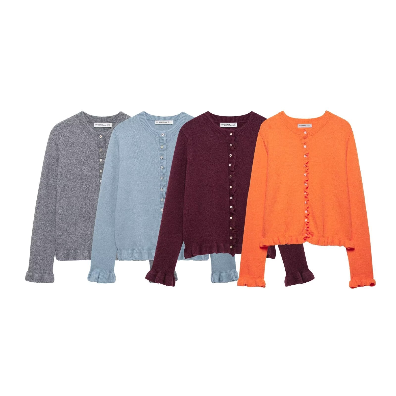 Damen elegante Strickjacke mit dekorativen Knöpfen R&B