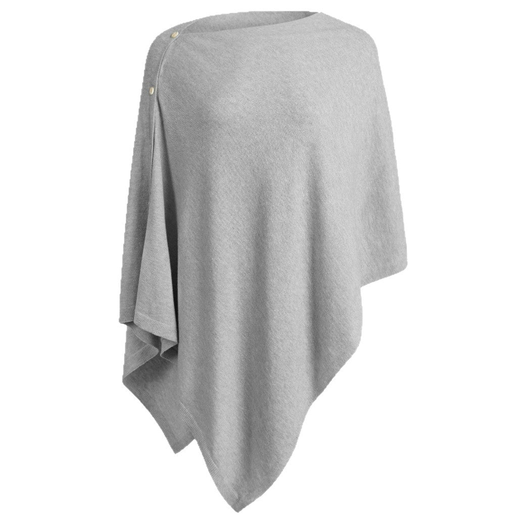 Damen vielseitiger Poncho aus hochwertiger Materialmischung R&B