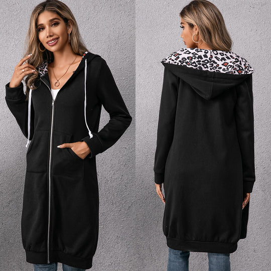 Damen Kapuzenmantel mit praktischem Reißverschluss und seitlichen Taschen R&B