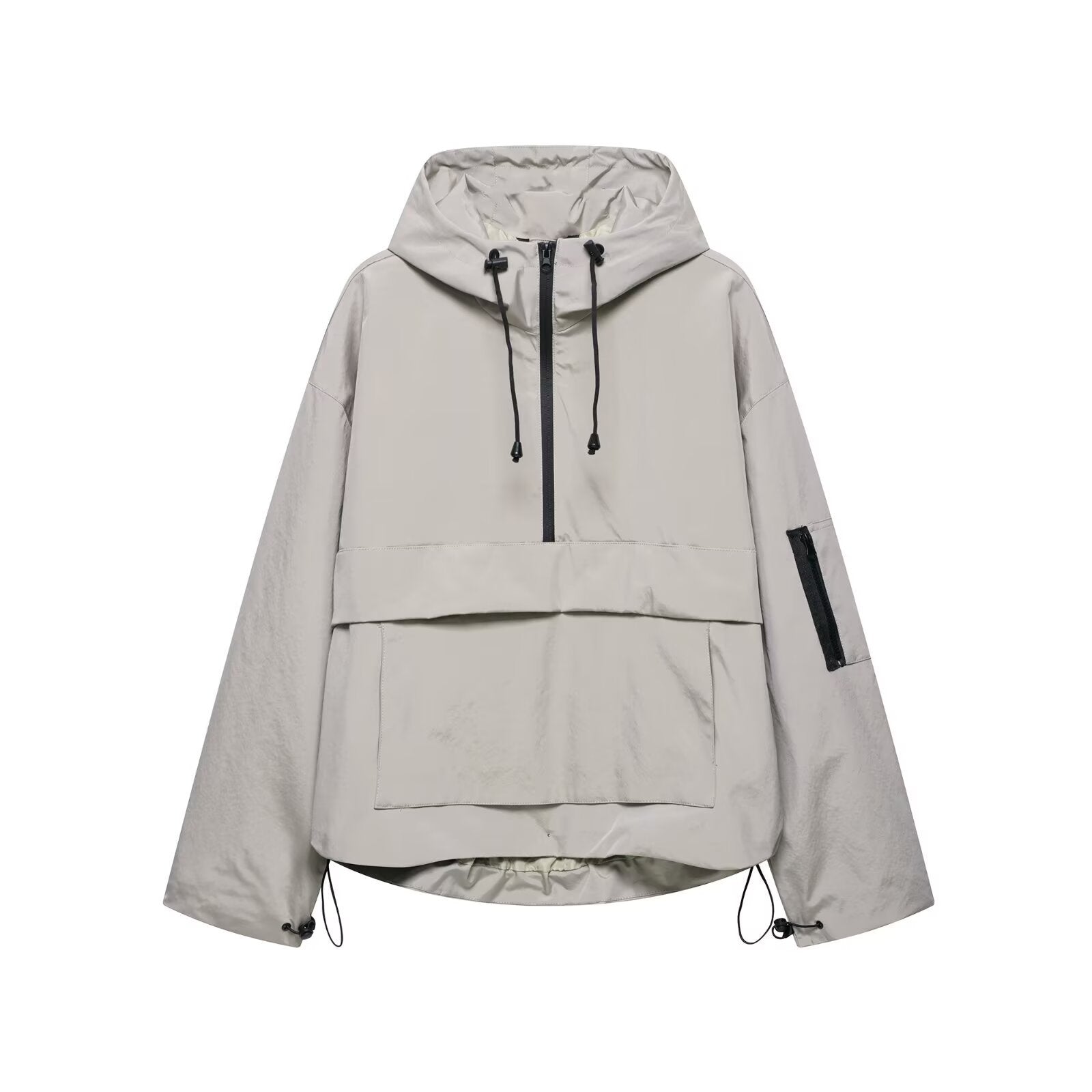 Damen lässige Übergangsjacke mit hohem Kragen und praktischen Taschen R&B