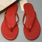 Damen stilvolle Flip-Flops mit glänzendem Riemendesign EB