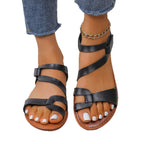 Damen modische Riemchen-Sandalen mit flexibler Sohle R&B