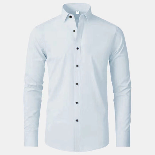 Herren Langarmhemd mit elegantem Schnitt und stilvollen Knopfdetails R&B