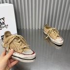 Damen modische Sneaker mit kreativem Used-Look und robustem Tragekomfort R&B